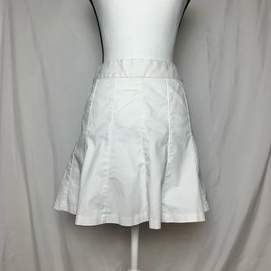 Banana Republic white mini pleated skirt